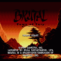 Brutal - Paws of Fury (U) Title Screen